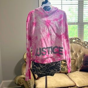 Justice Pink & White Sweater